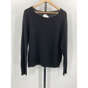 Quince Women's Mongolian Cashmere Boatneck Sweater Sleeved Top Black S